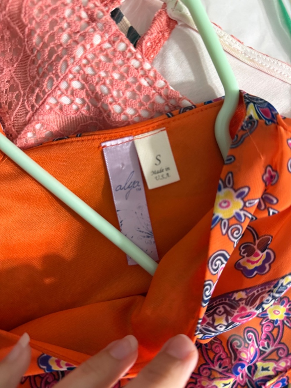 Orange pattern mini dress - Picture 3 of 3